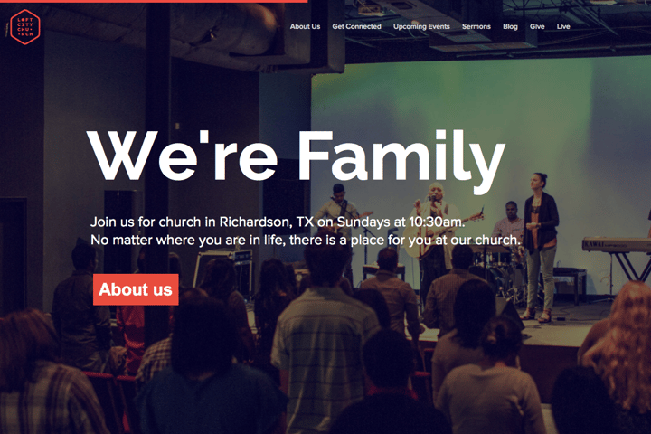 LOFT City Church website preview